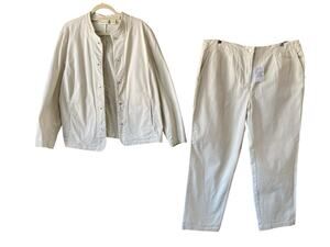 Appleseeds Womens Pants & Jacket Set Size 18P Khaki Tan Casual Mix & Match Set